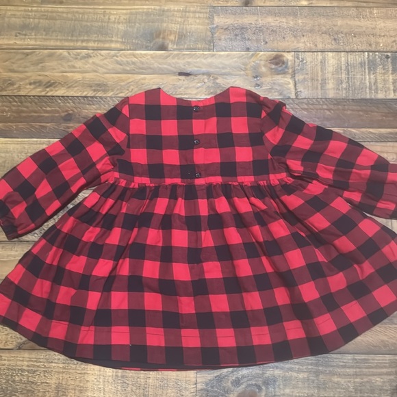 Infant holiday/party dress Baby gap 18 to 24 months red and black plaid - Picture 7 of 8